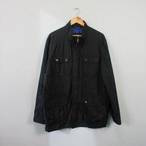 Tommy Bahama Trinidad Water Resistant Utility Jacket Men XL Black Full Zip 486